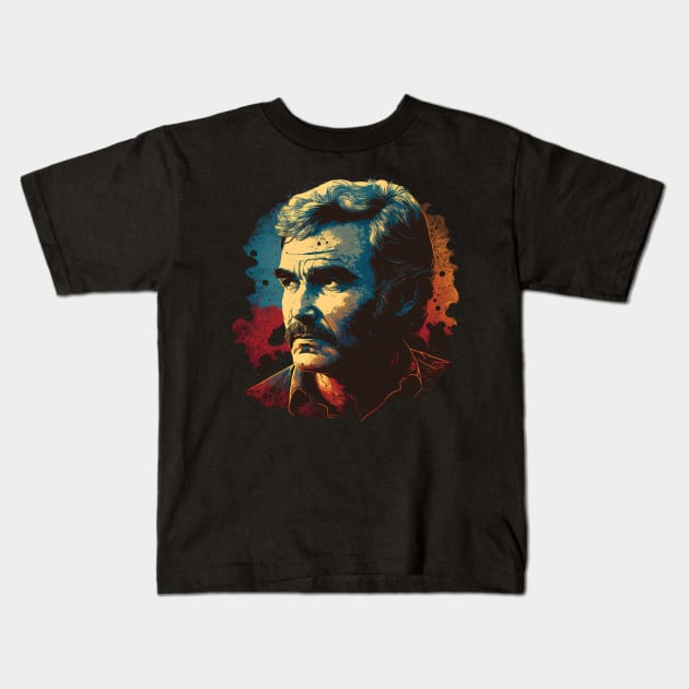 Burt reynolds Kids T-Shirt by vintage-corner